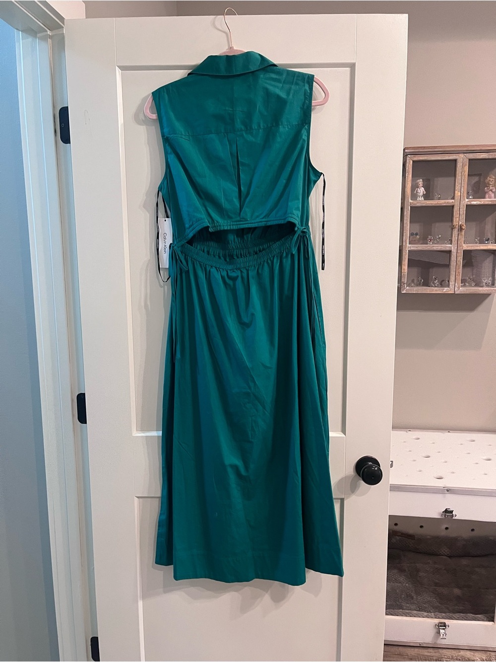 Calvin Klein Teal Sleeveless Maxi Dress-Skirt - Picture 4 of 4